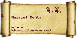 Meiszel Menta névjegykártya